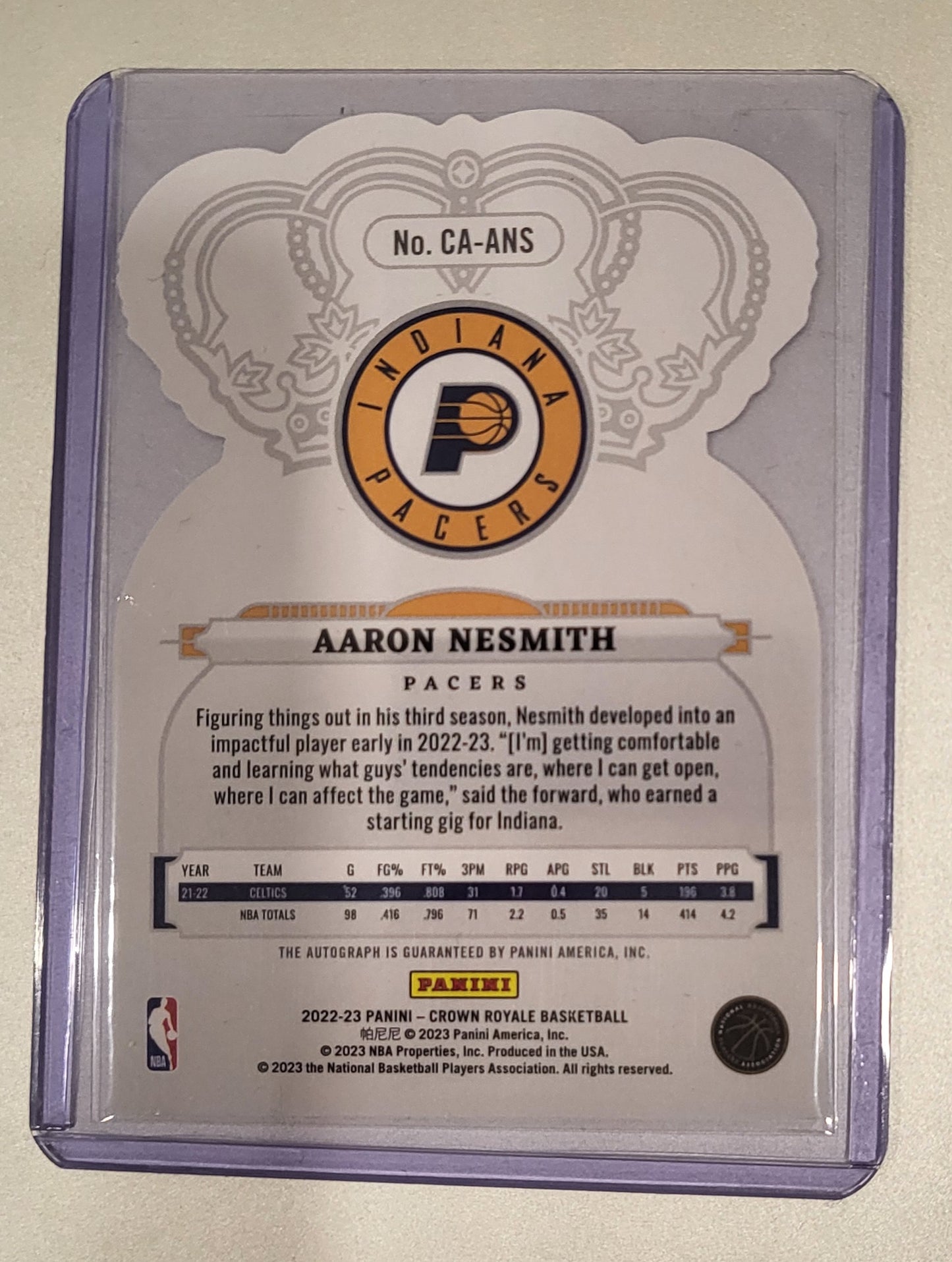 2022 Crown Royale Basketball Aaron Nesmith